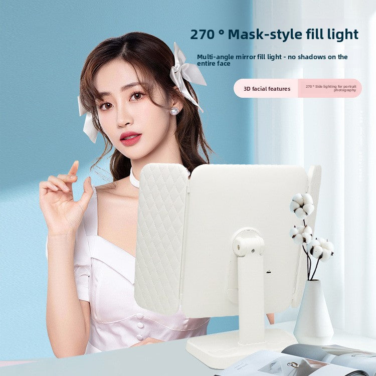 Desktop LED Makeup Mirror with Light