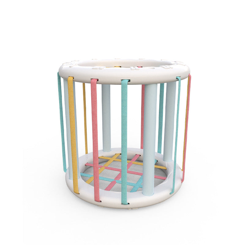 Rainbow Montessori Baby Grasping Toy with Rattling Balls