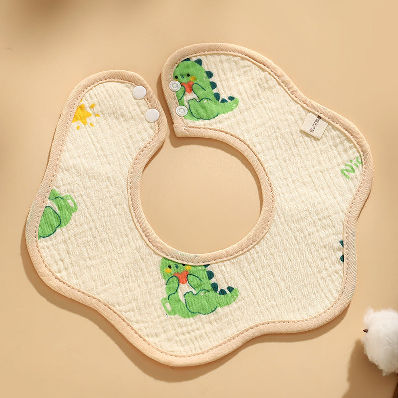 Baby Cotton Bibs with Cartoon Designs
