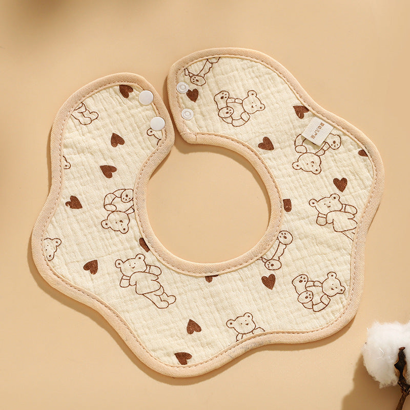 Baby Cotton Bibs with Cartoon Designs