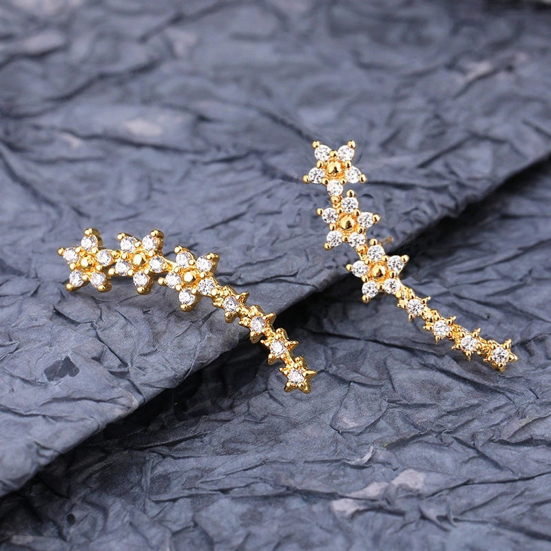 Zircon Studded Starry Sky Earrings