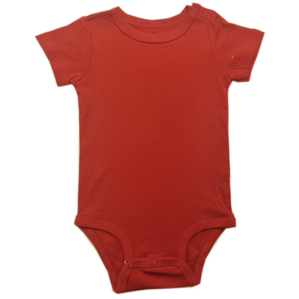 Baby Cotton Romper Short Sleeve Shoulder Opening Jumpsuit