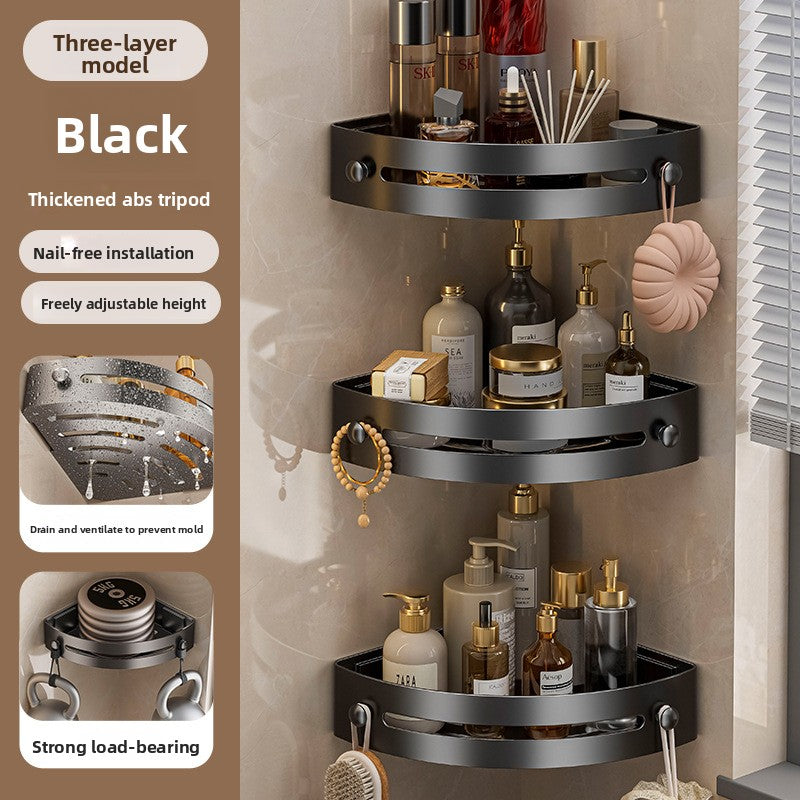 Upgraded Punch-free Bathroom Corner Storage Rack