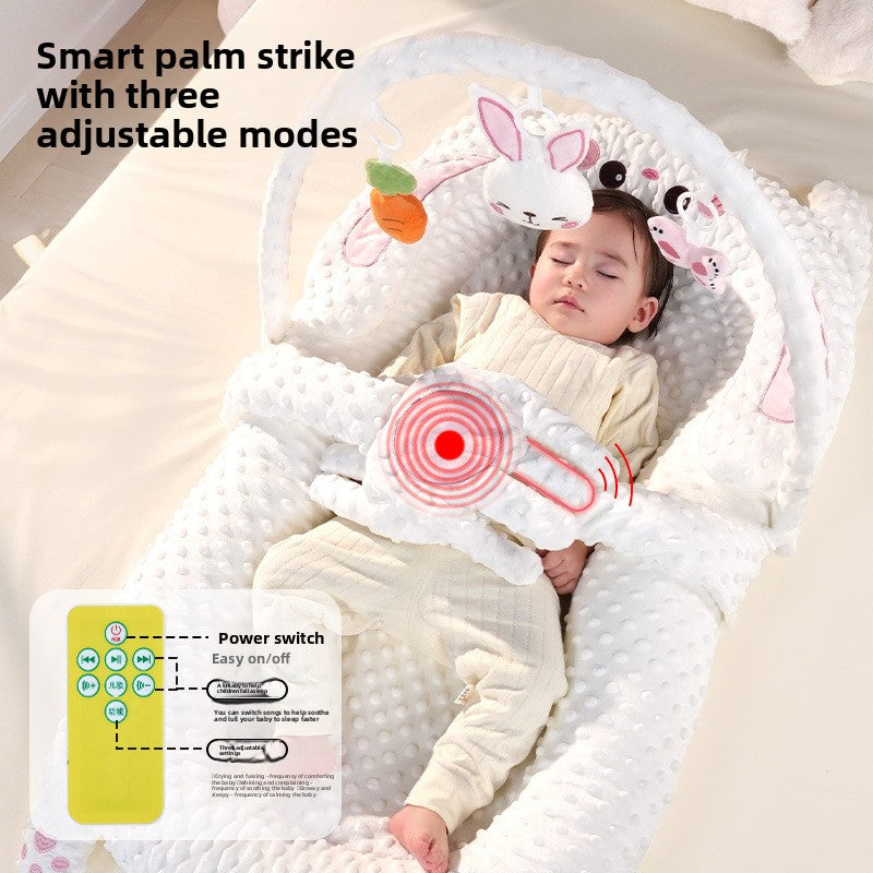 Foldable Portable Baby Bed with Toy Rack Options