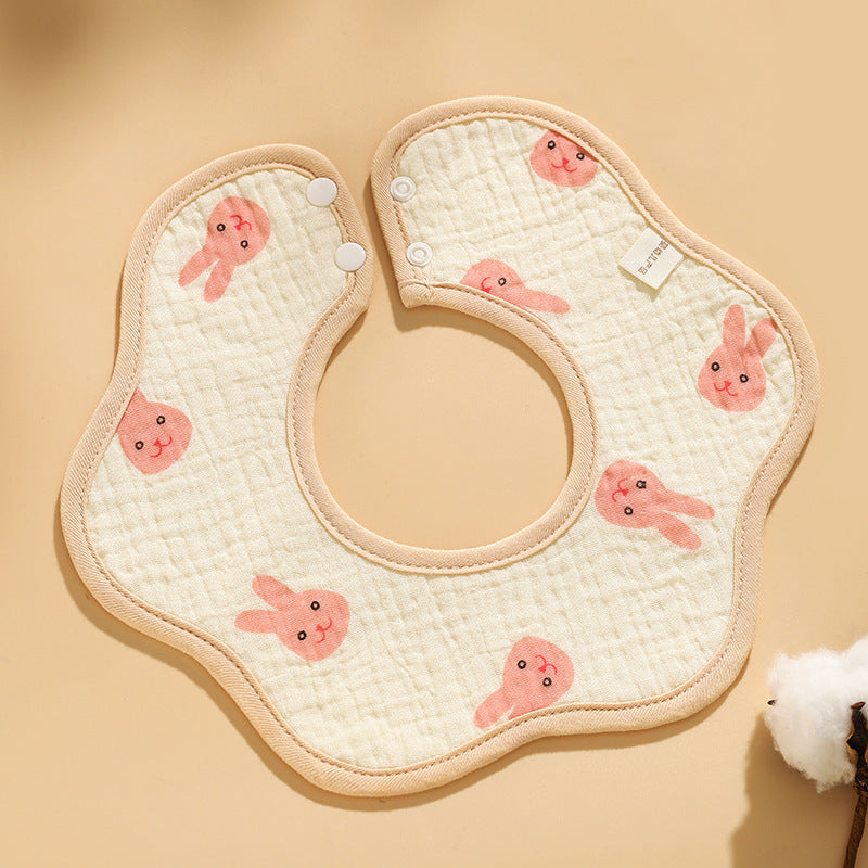 Baby Cotton Bibs with Cartoon Designs