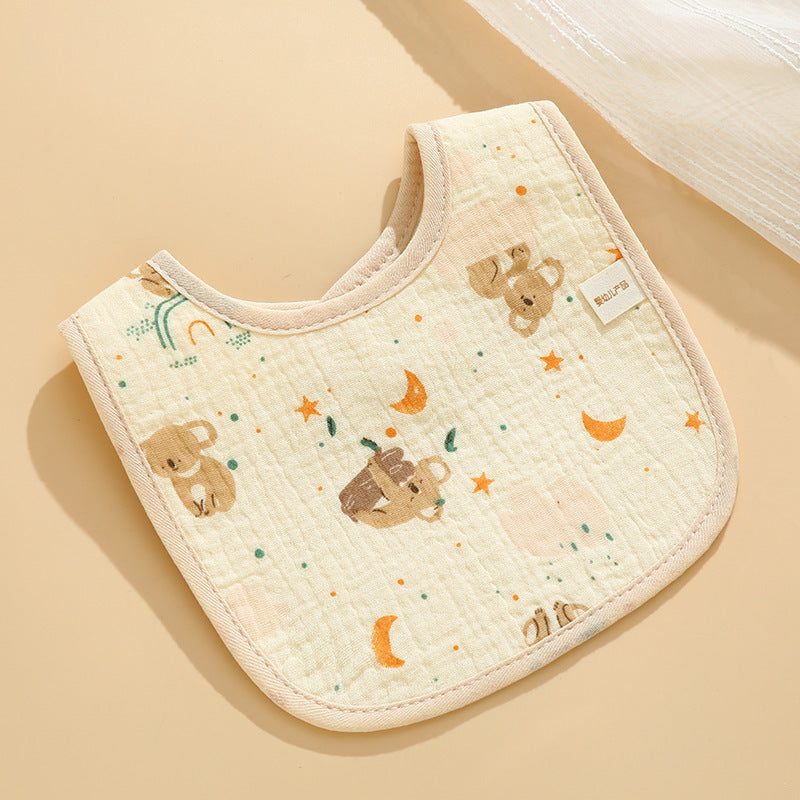 Baby Cotton Bibs with Cartoon Designs