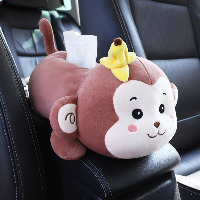 Cute Plush Car Tissue Box