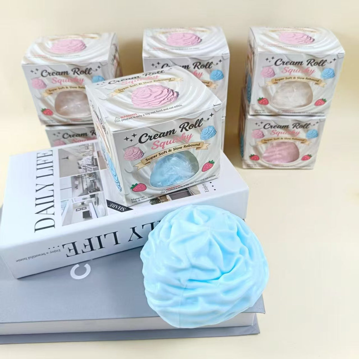 Silicone Cream Roll Squishy Toy