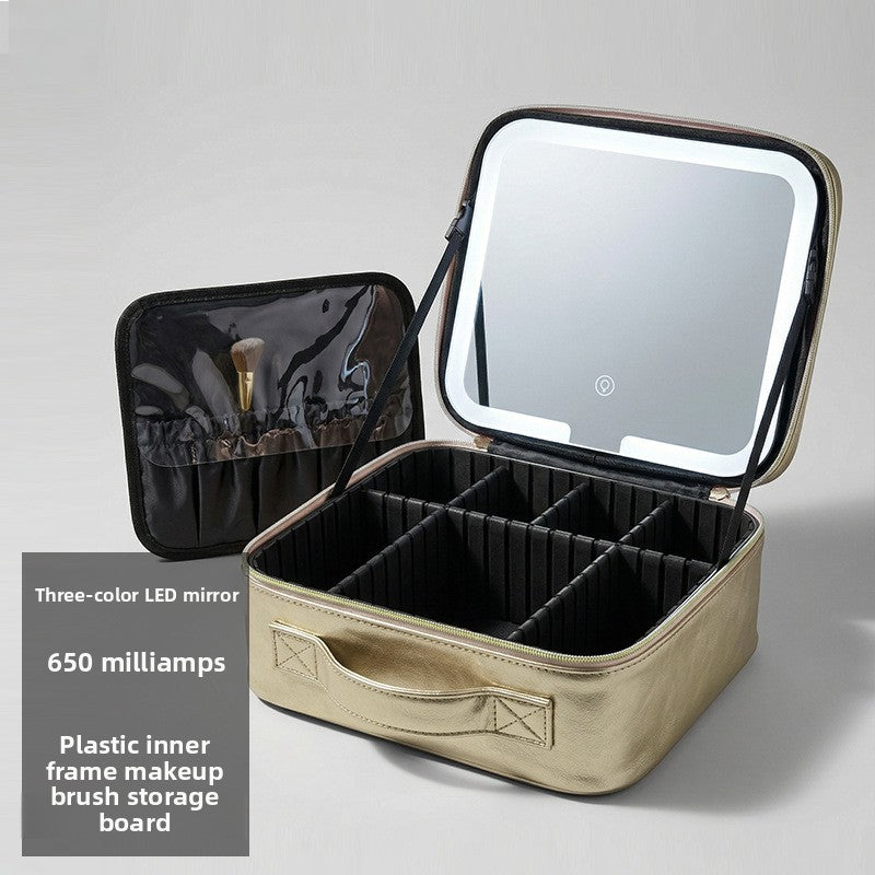 LED Lighted Makeup Bag with Mirror