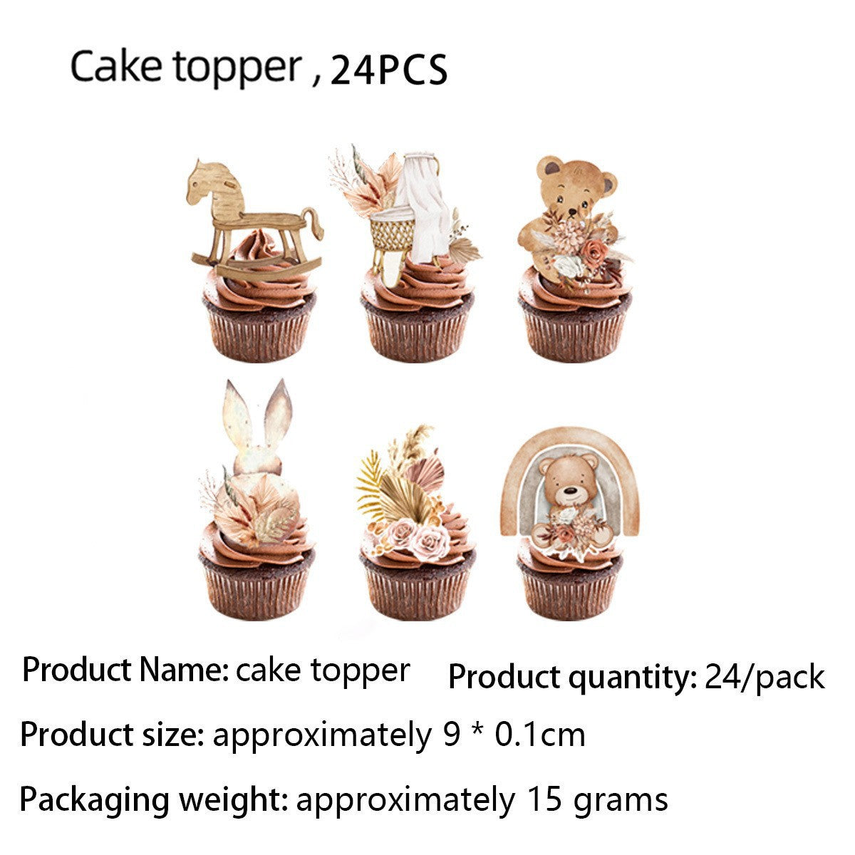 Bohemian Baby Shower Party Supplies Set