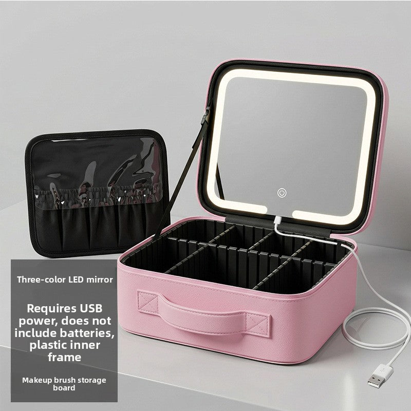 LED Lighted Makeup Bag with Mirror