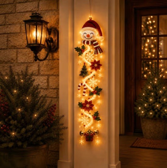 Light-up Christmas Door Hanger