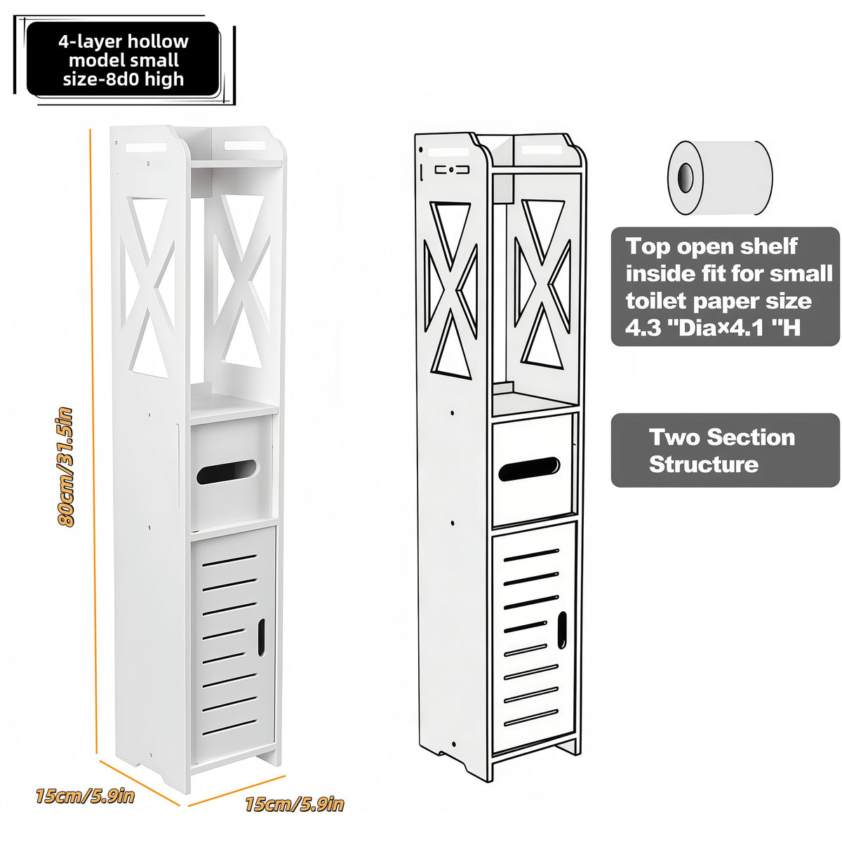 Multilayer Bathroom Storage Cabinet