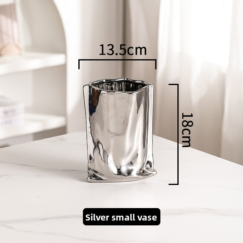 Modern Ceramic Electroplated Vase for Home Decor