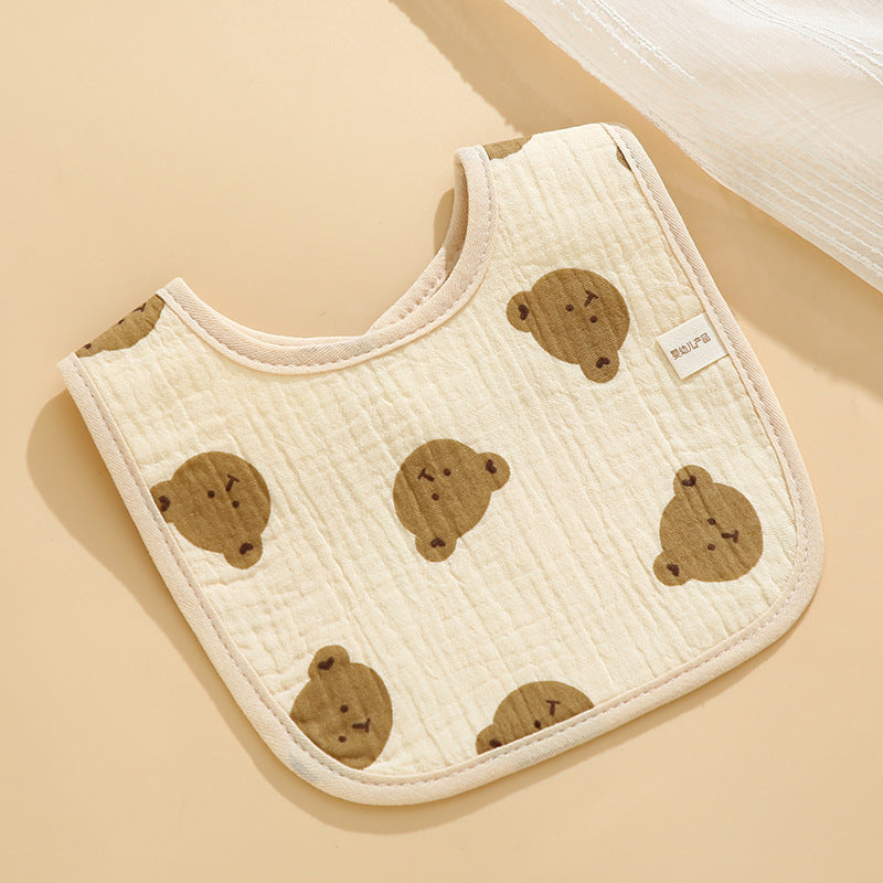 Baby Cotton Bibs with Cartoon Designs