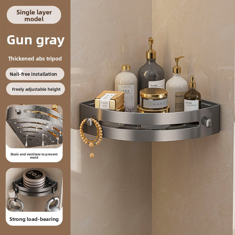 Upgraded Punch-free Bathroom Corner Storage Rack