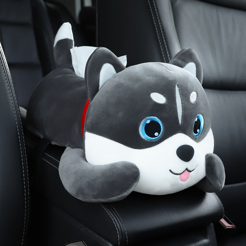 Cute Plush Car Tissue Box