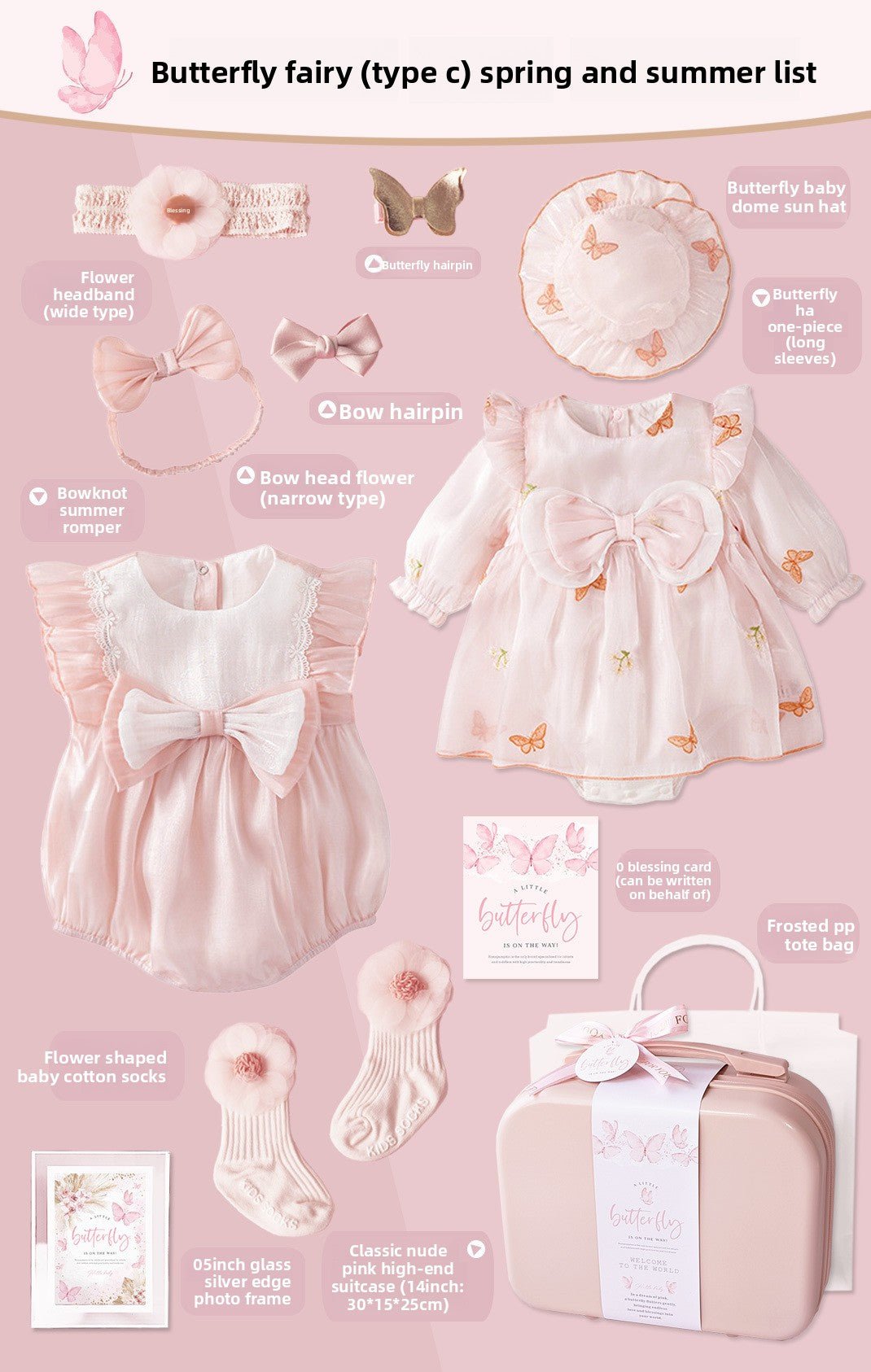 Baby Girl Butterfly Fairy Clothing Gift Set - RAINSTAR
