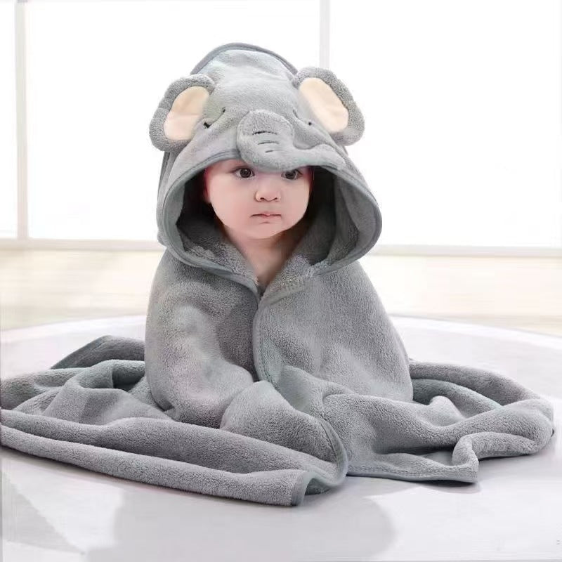 Baby Hooded Bath Poncho Quick-Dry Towel - RAINSTAR