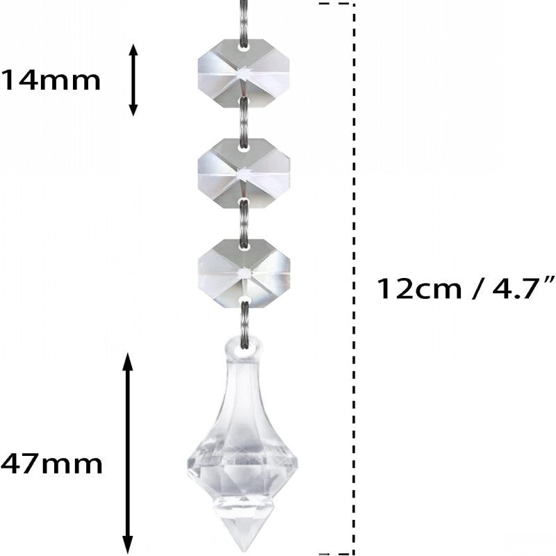 Transparent Snowflake Christmas Tree Hanging Ornaments