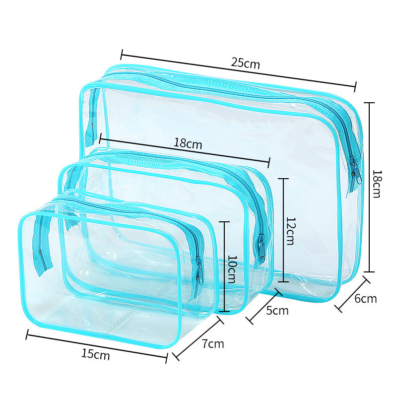Transparent PVC Cosmetic Storage Bag Set