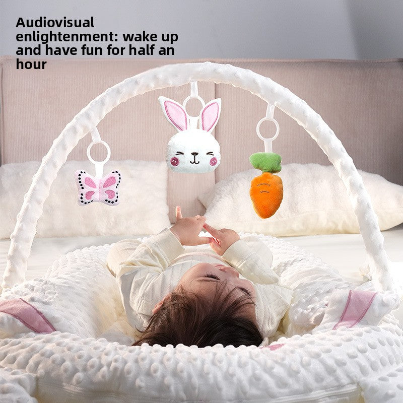 Foldable Portable Baby Bed with Toy Rack Options