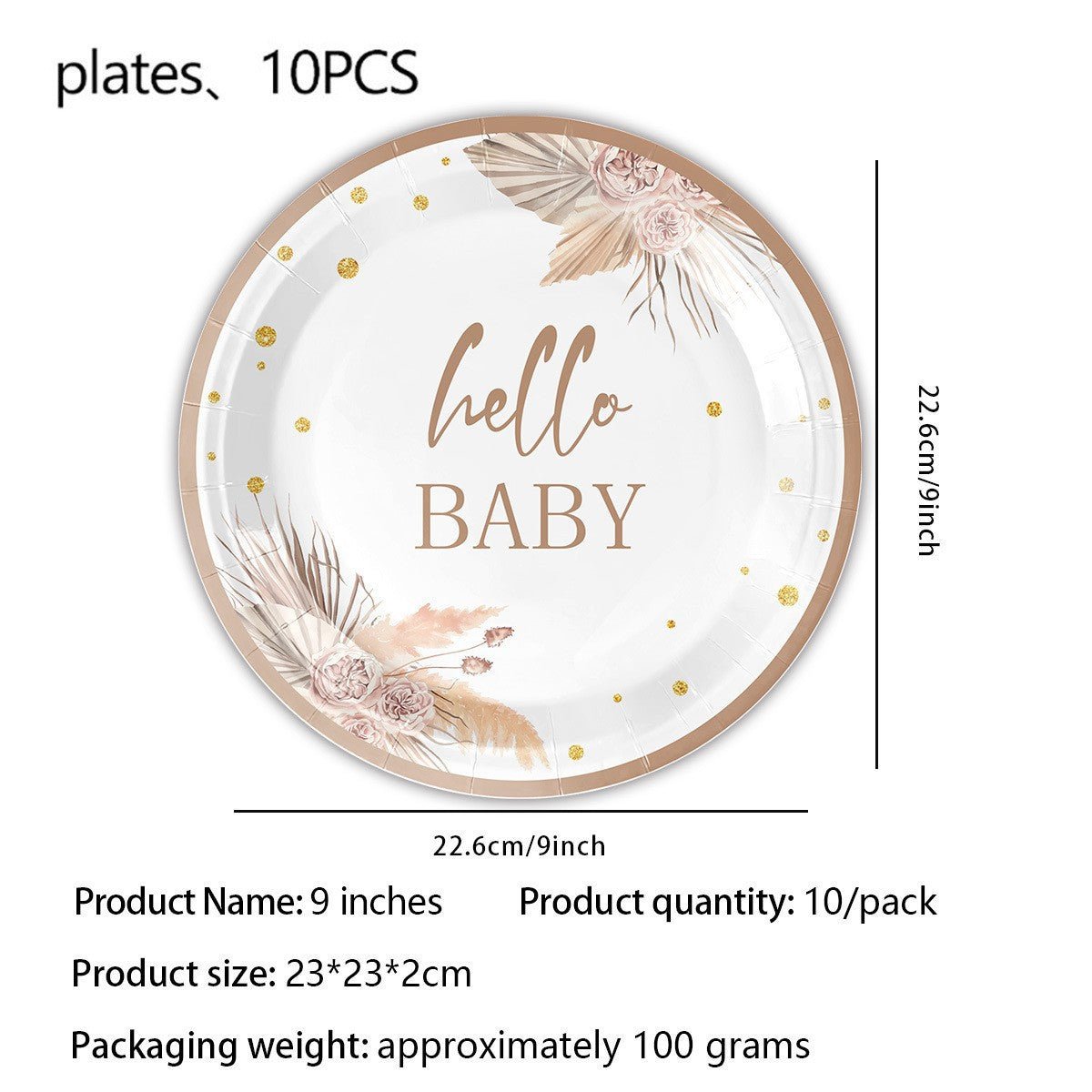 Bohemian Baby Shower Party Supplies Set - RAINSTAR