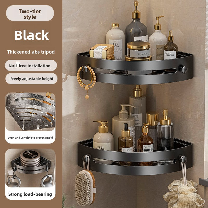 Upgraded Punch-free Bathroom Corner Storage Rack