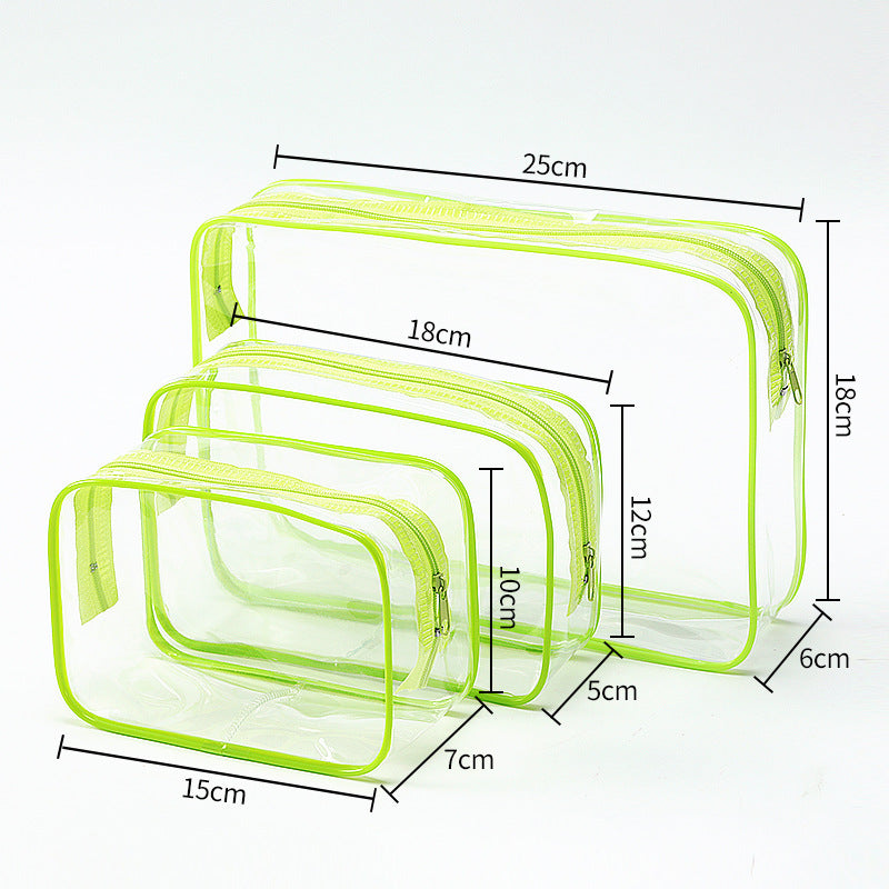 Transparent PVC Cosmetic Storage Bag Set