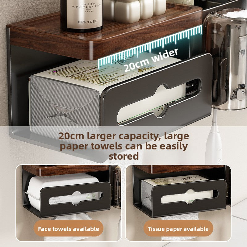 Walnut Bathroom Toothbrush Holder