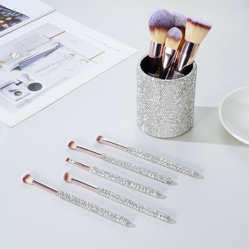 Diamond Makeup Brush Set 9 Piece - RAINSTAR