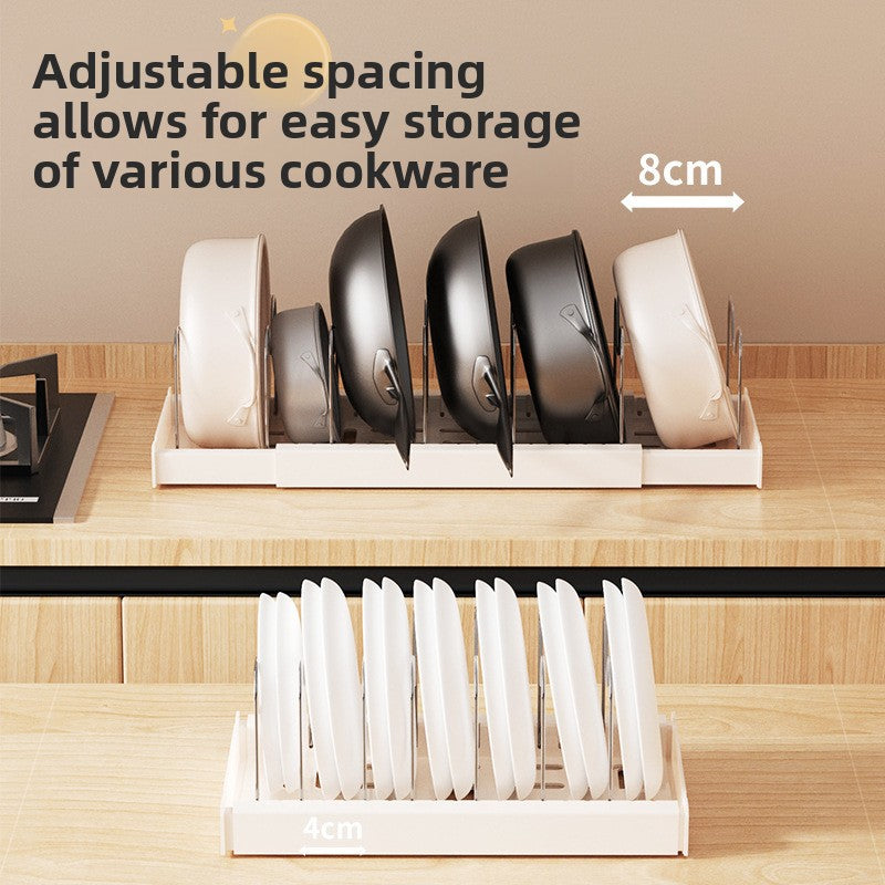Extendable kitchen storage rack