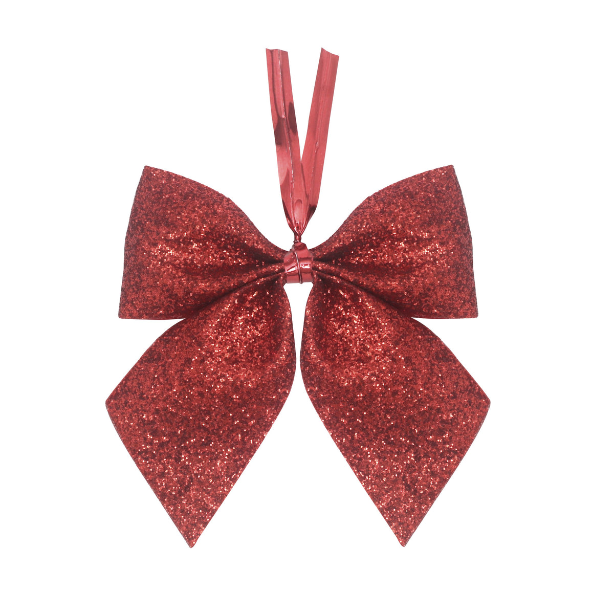 Small Powdered Ribbon Christmas Tree Bow Ornament