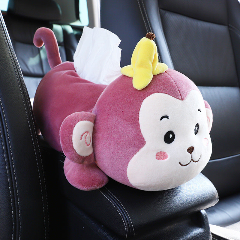 Cute Plush Car Tissue Box