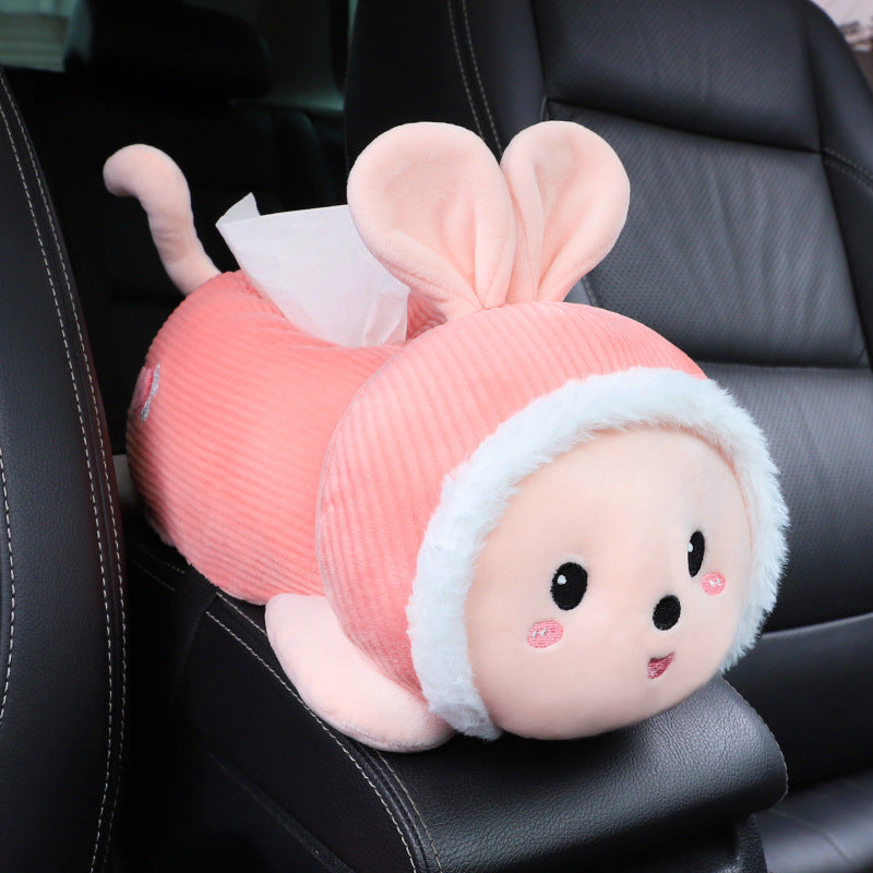 Cute Plush Car Tissue Box