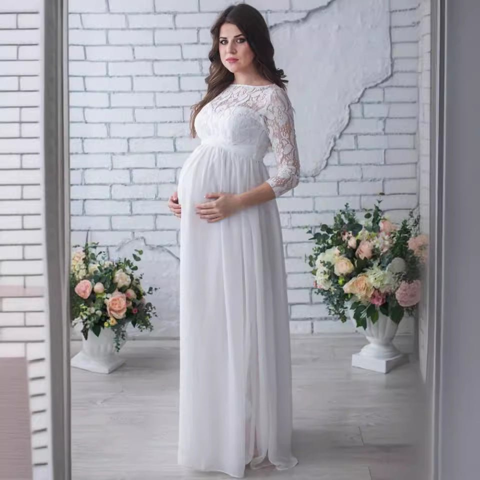 Maternity Chiffon Lace Dress - RAINSTAR