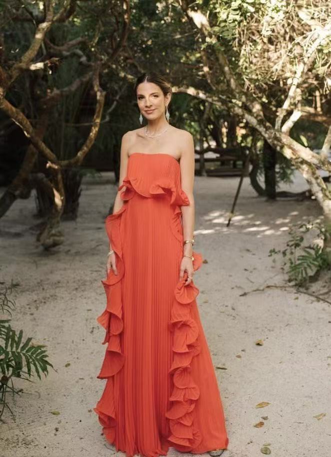 Pleated Wrap Flared Dress - RAINSTAR