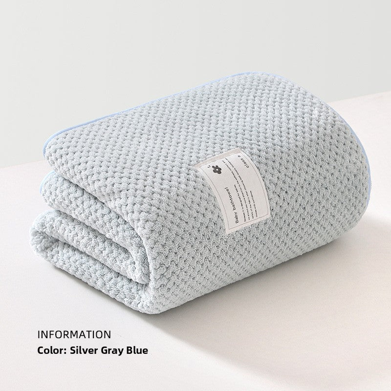 Soft Newborn Baby Bath Towel Coral Fleece Quick Dry Wrap - RAINSTAR