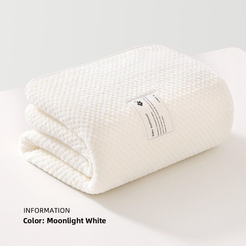 Soft Newborn Baby Bath Towel Coral Fleece Quick Dry Wrap - RAINSTAR