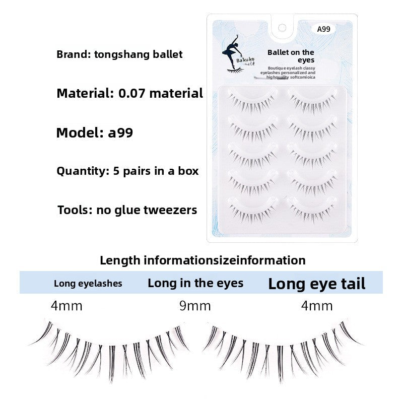 Transparent Stem False Eyelashes for Natural Nude Makeup - RAINSTAR