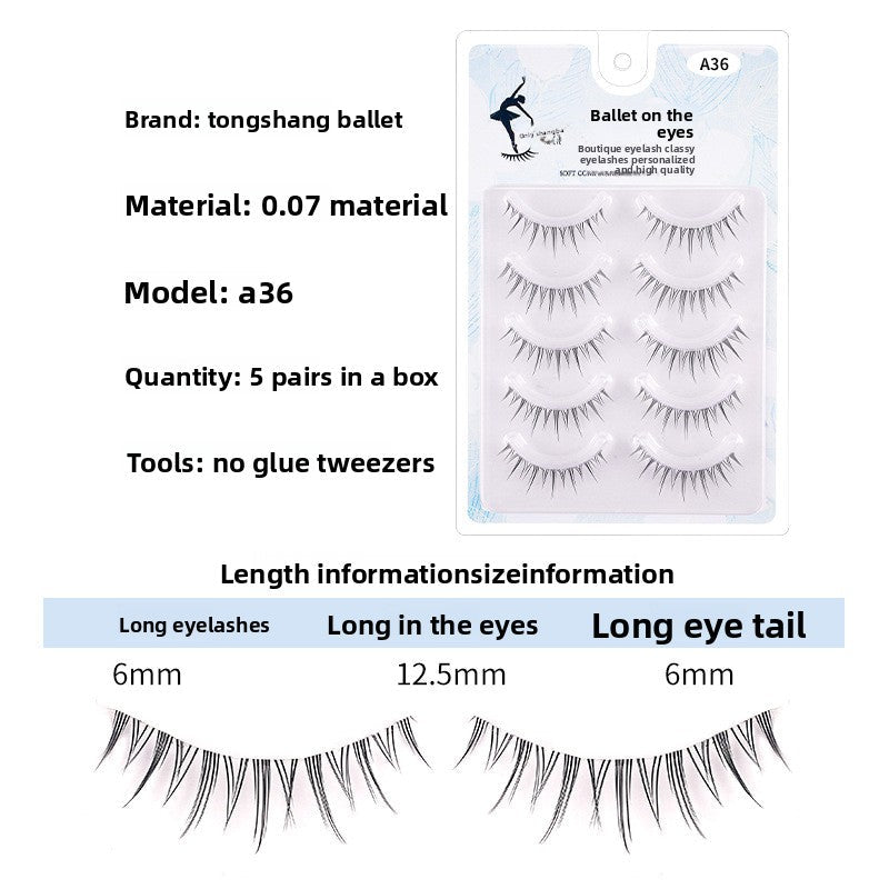 Transparent Stem False Eyelashes for Natural Nude Makeup - RAINSTAR