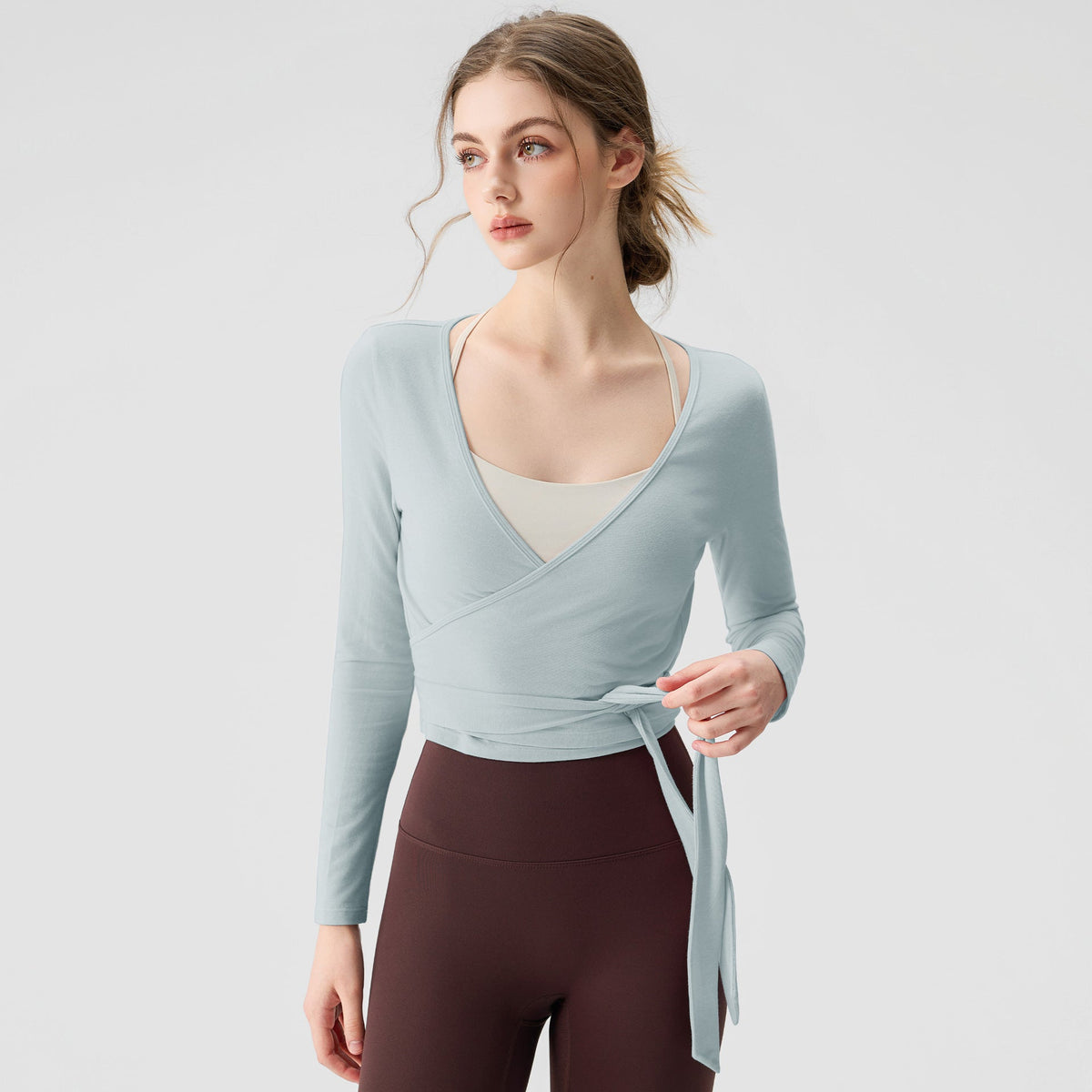 Yoga Tops with Straps Fitness Long Sleeve Shirts - RAINSTAR