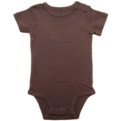 Baby Cotton Romper Short Sleeve Shoulder Opening Jumpsuit