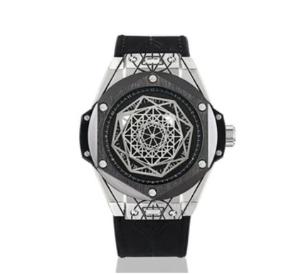 Men's Fashion Quartz Watch with Waterproof Silicone Band