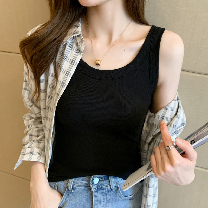 Sleeveless Slim-Fit Camisole Tops