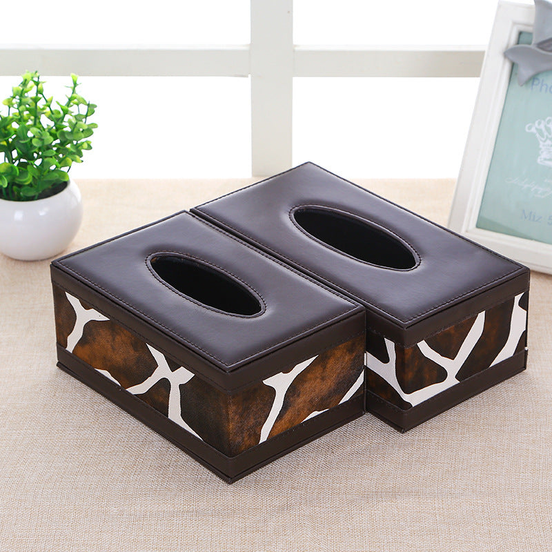 Decorative PU Leather Tissue Box