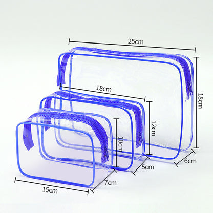 Transparent PVC Cosmetic Storage Bag Set