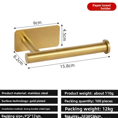 Stainless Steel Tissue Holder Bathroom Paper Roll Mount