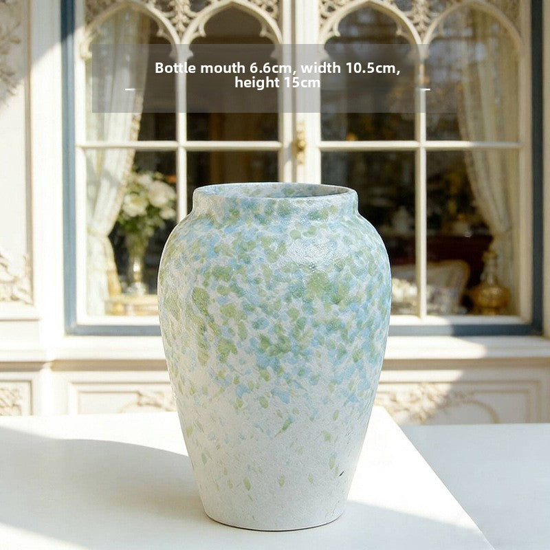 Handmade Glazed Ceramic Vase for Home Decoration