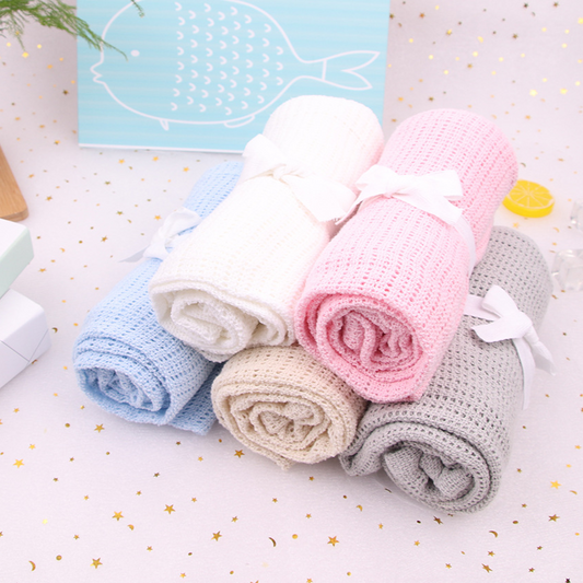 Baby Hollow Knit Cotton Blanket
